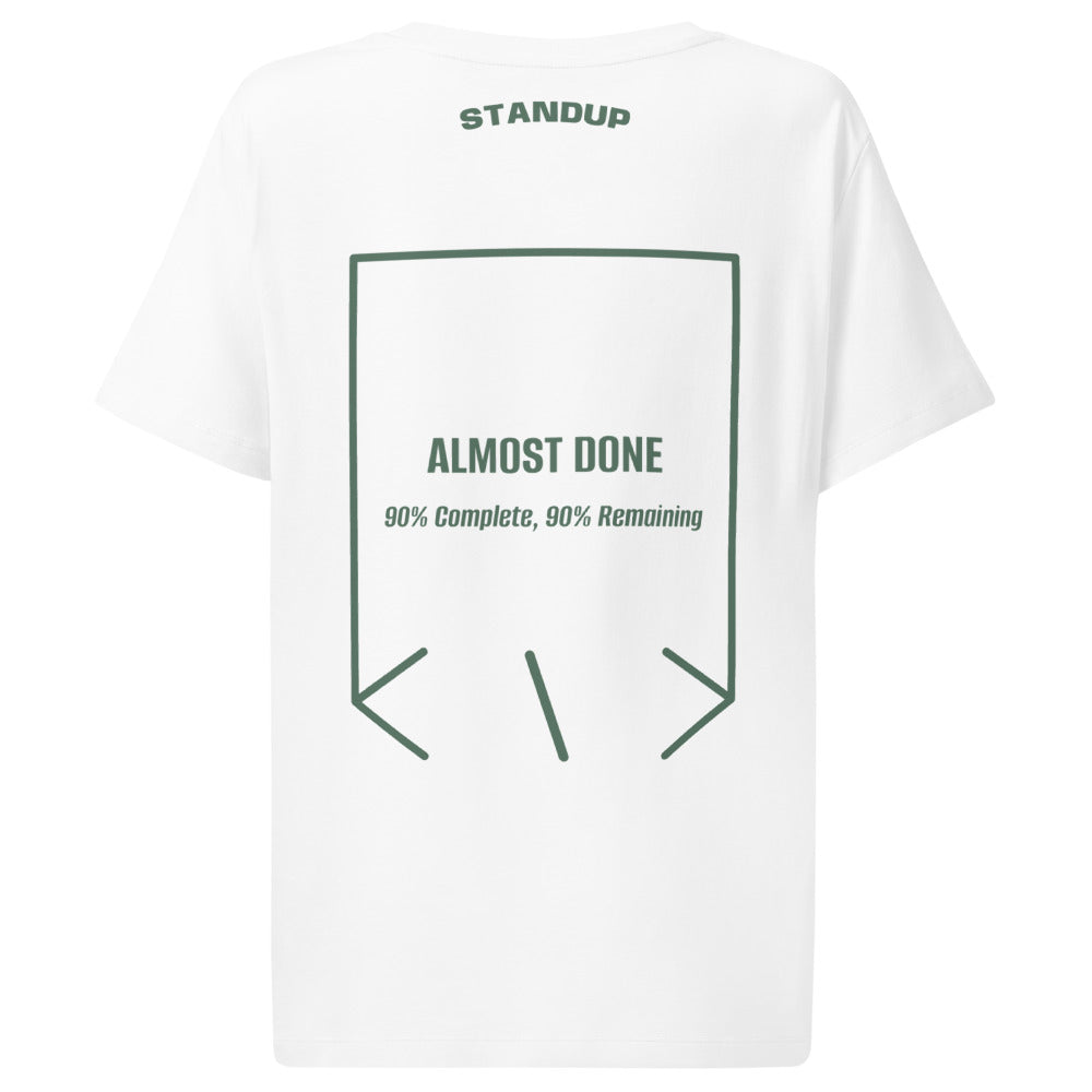 Almost Done — White Green Bay back mockup