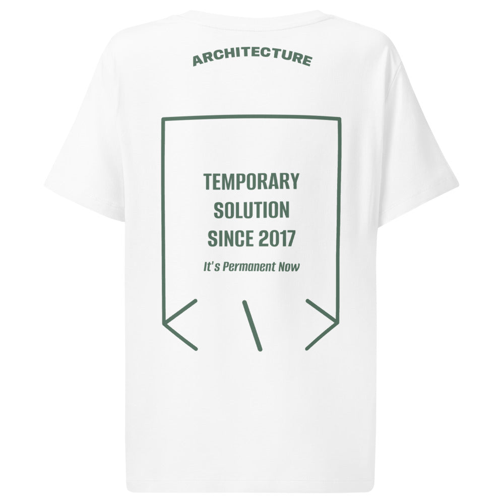 Temporary Solution Since 2017 — White Green Bay back mockup