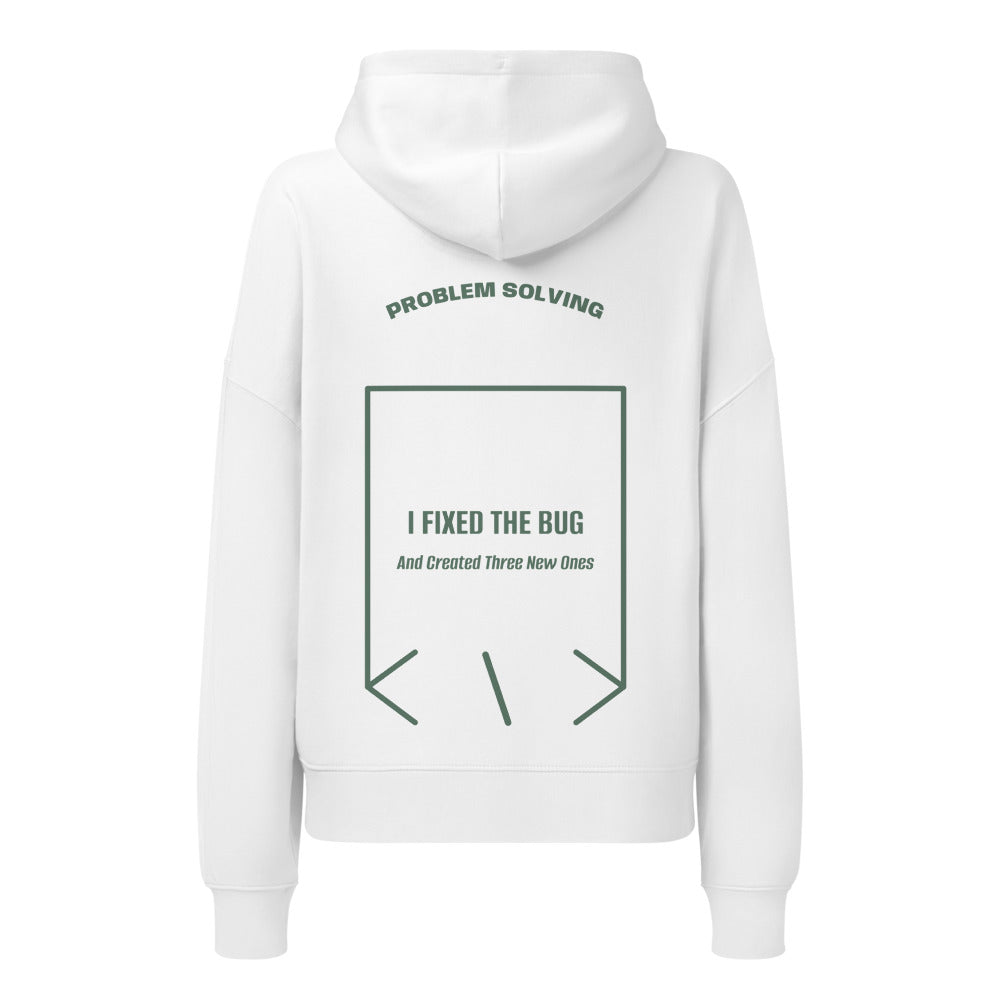 I Fixed The Bug — White Green Bay back mockup