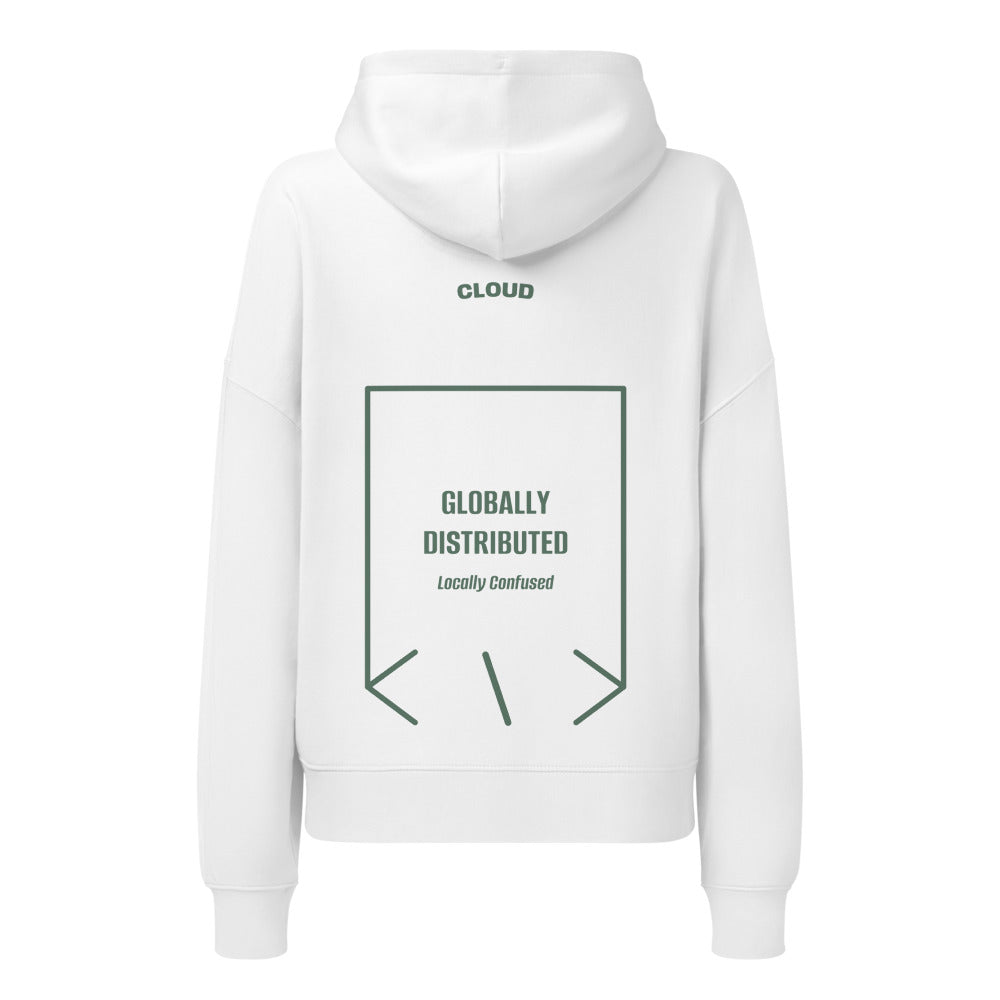 Globally Distributed — White Green Bay back mockup
