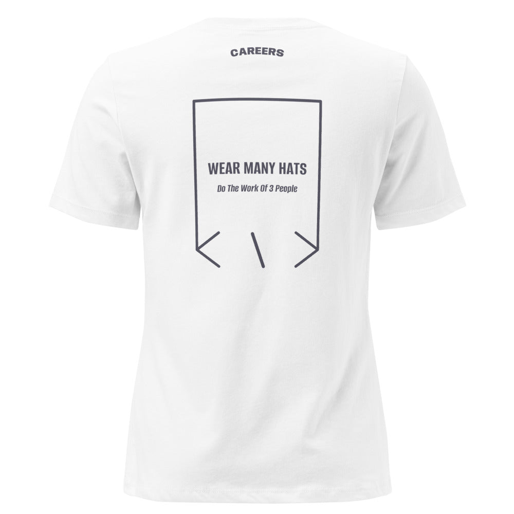 Wear Many Hats — White Heather Navy back mockup