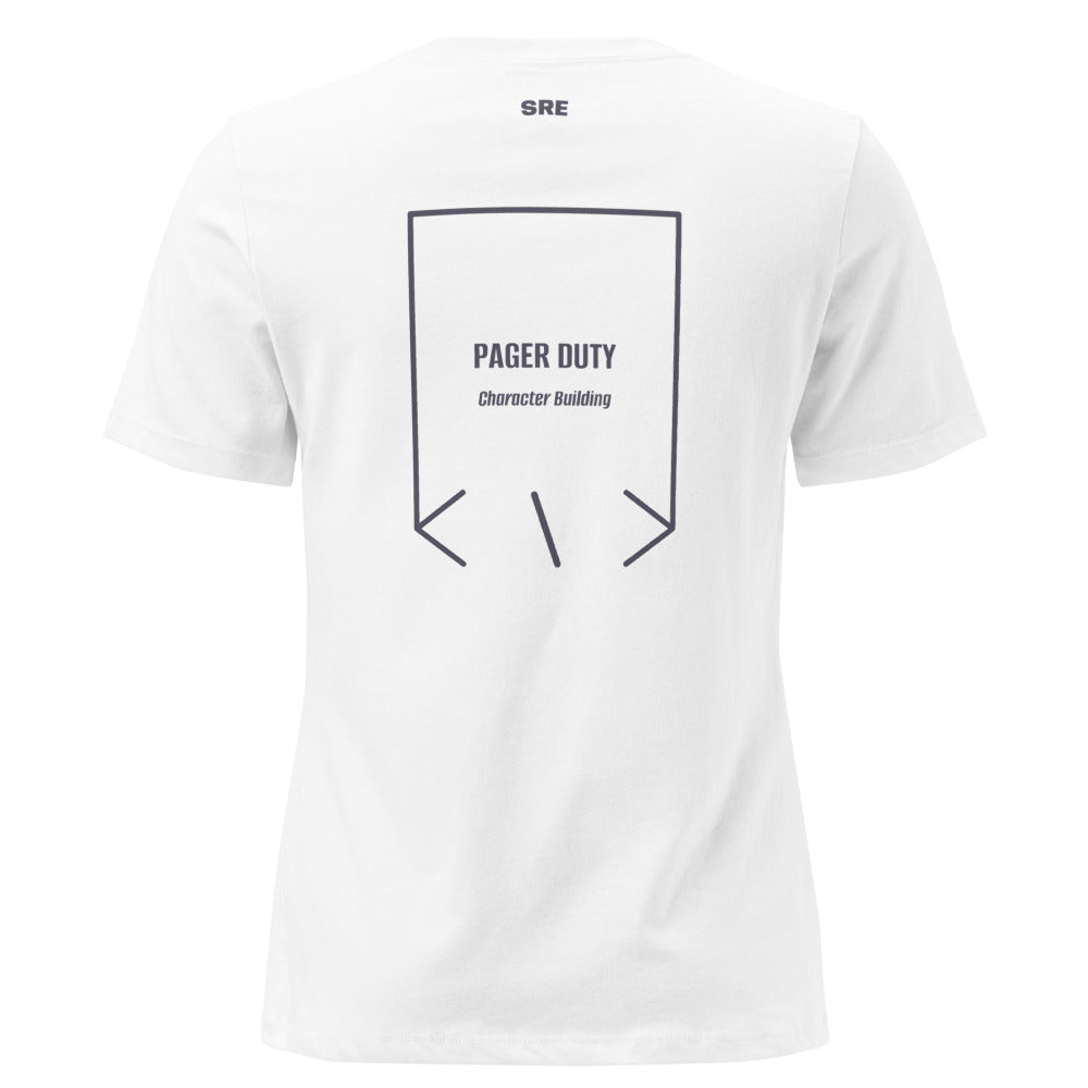 Pager Duty — White Heather Navy back mockup