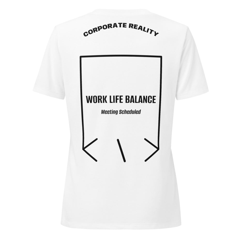 Work Life Balance — Solid White Blend Solid Black Blend back mockup