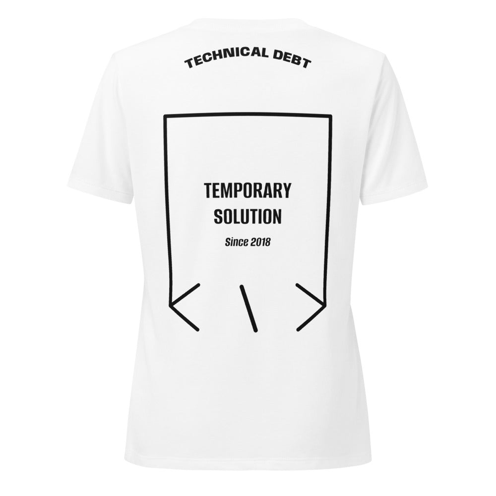 Temporary Solution — Solid White Blend Solid Black Blend back mockup