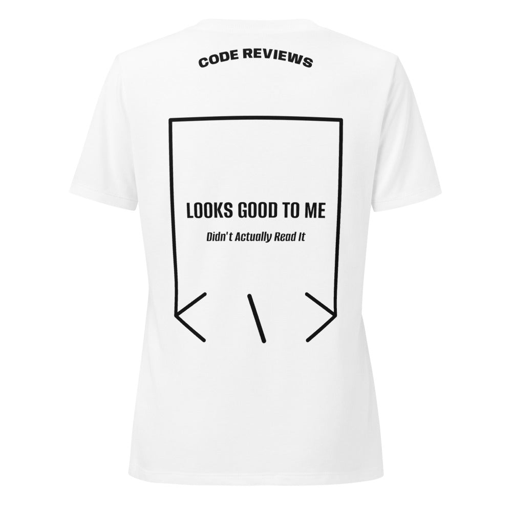 Looks Good To Me — Solid White Blend Solid Black Blend back mockup