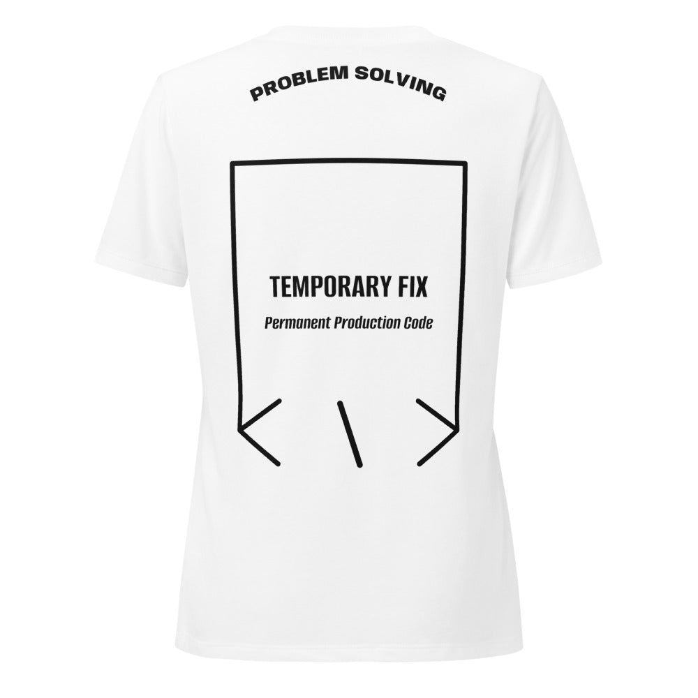 Temporary Fix — Solid White Blend Solid Black Blend back mockup