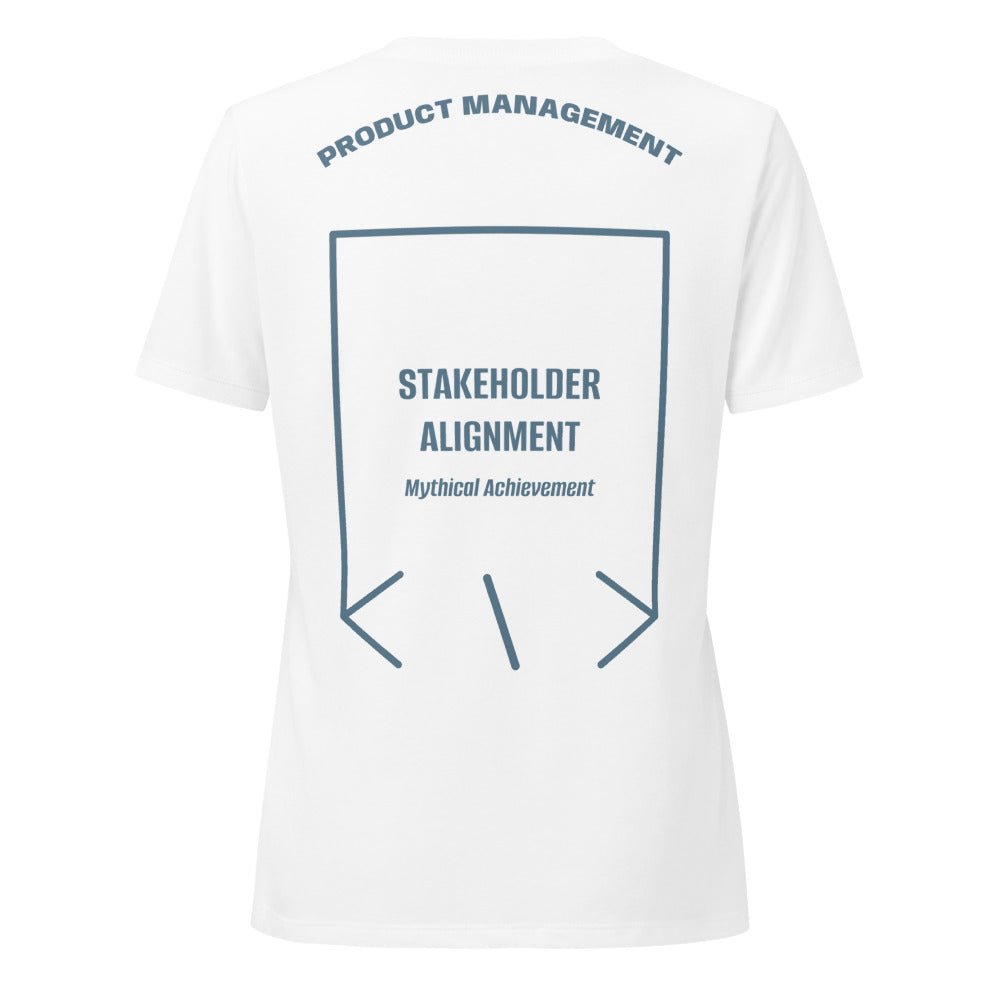 Stakeholder Alignment — Solid White Blend Heather Slate back mockup