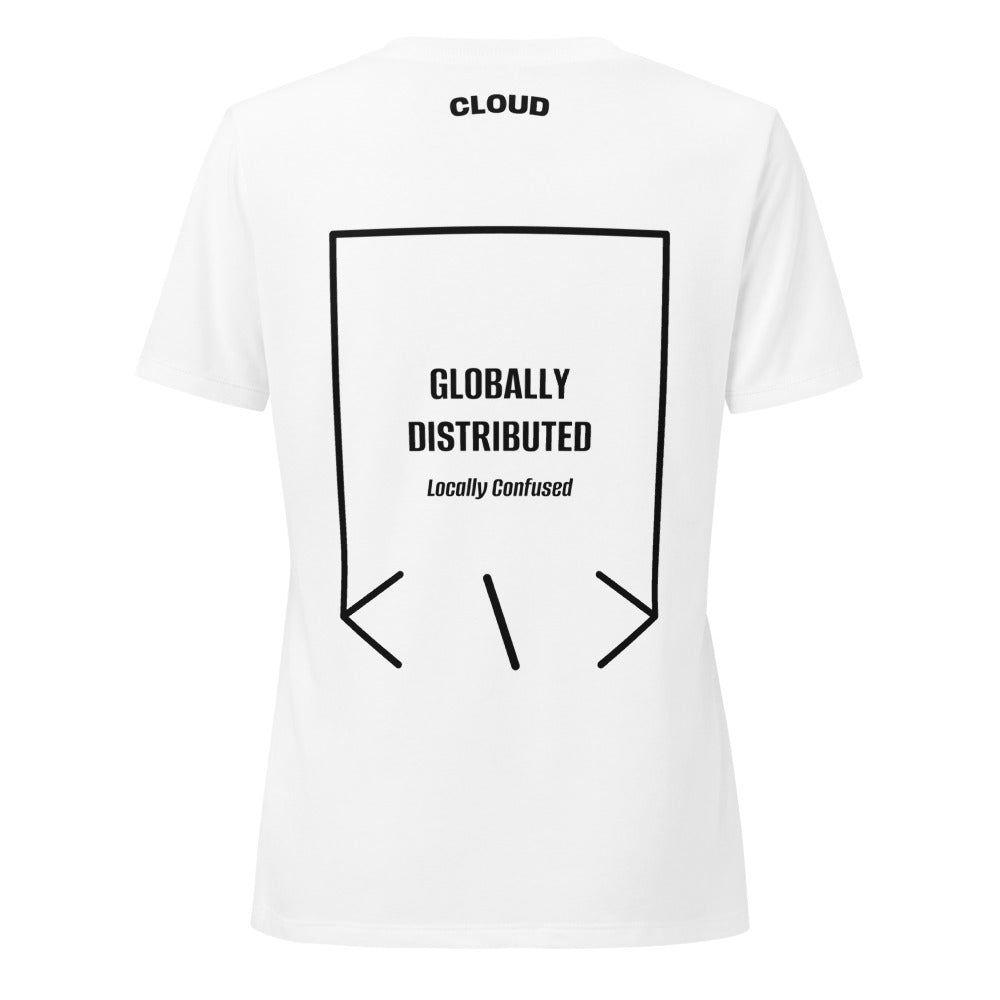 Globally Distributed — Solid White Blend Solid Black Blend back mockup