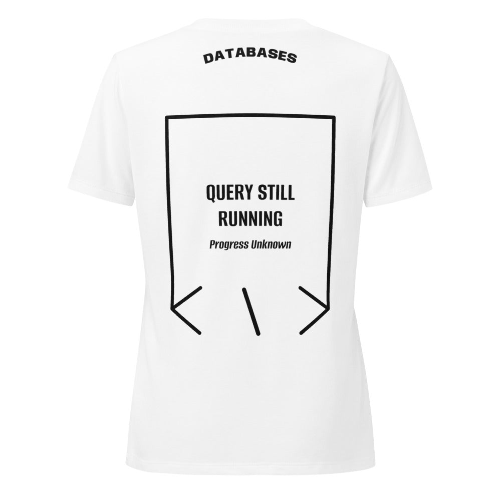 Query Still Running — Solid White Blend Solid Black Blend back mockup