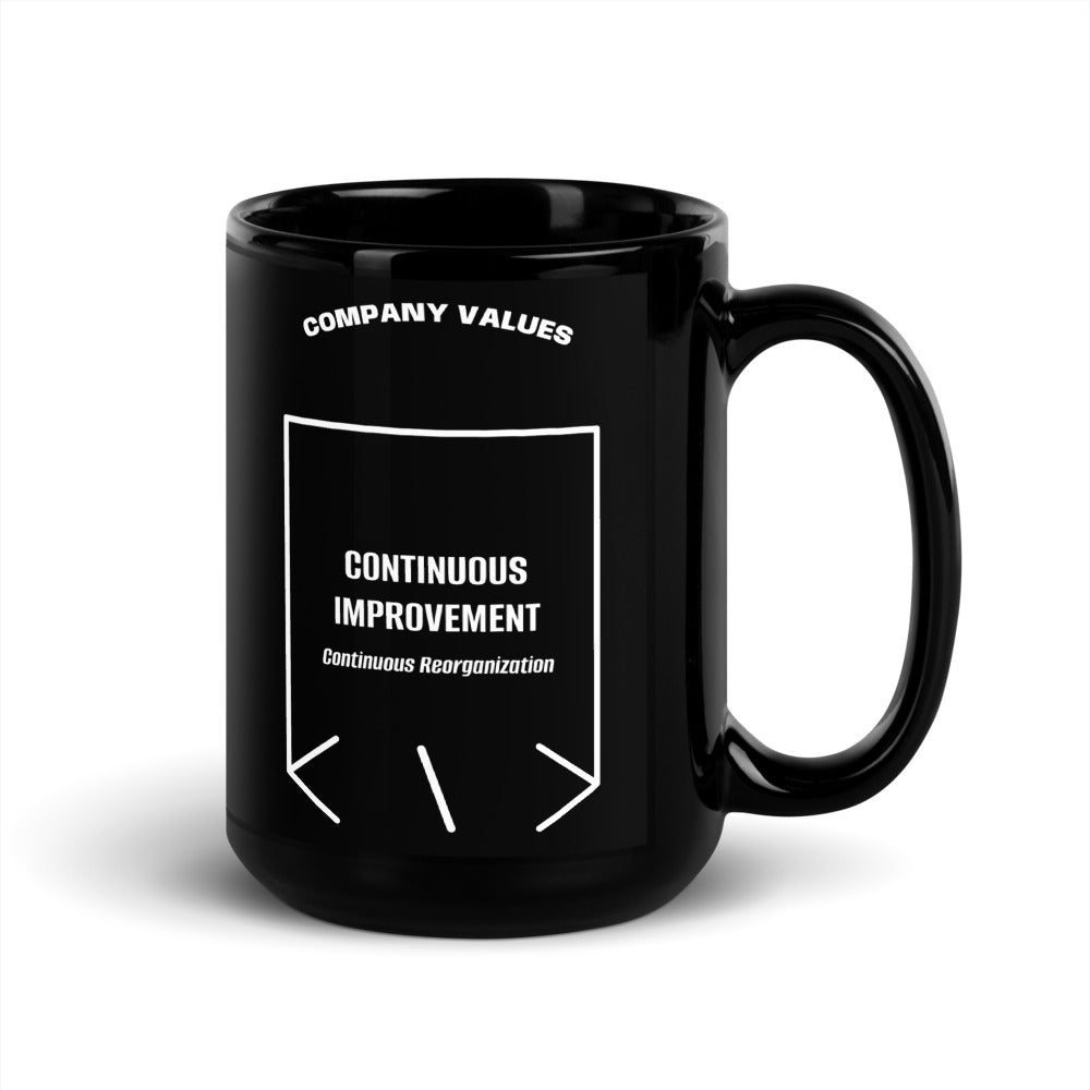 Continuous Improvement — Black White back mockup (15 oz)
