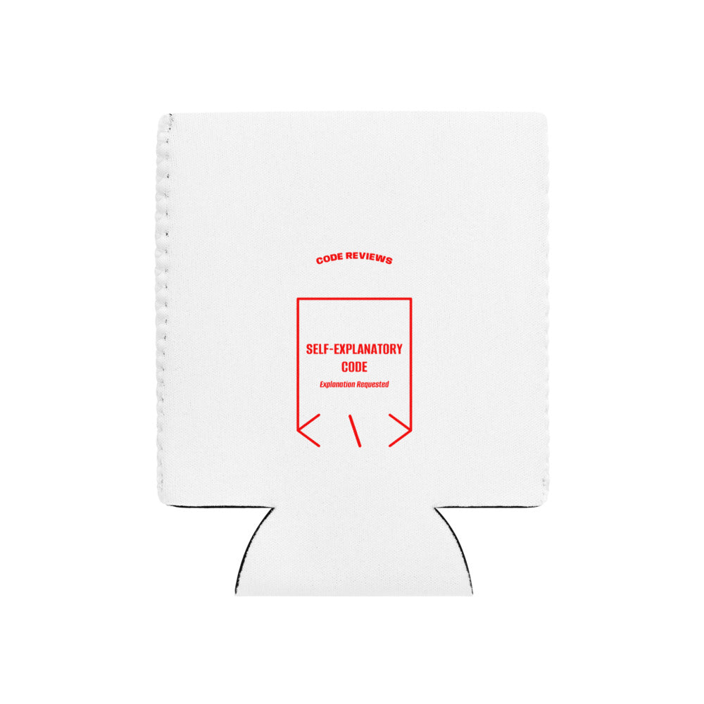 Self-Explanatory Code — White Red back mockup