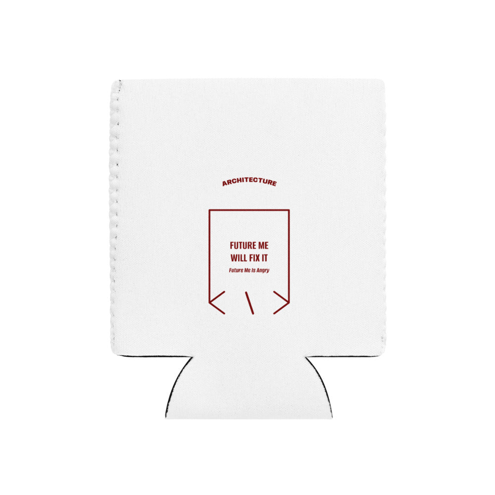 Future Me Will Fix It — White Maroon back mockup