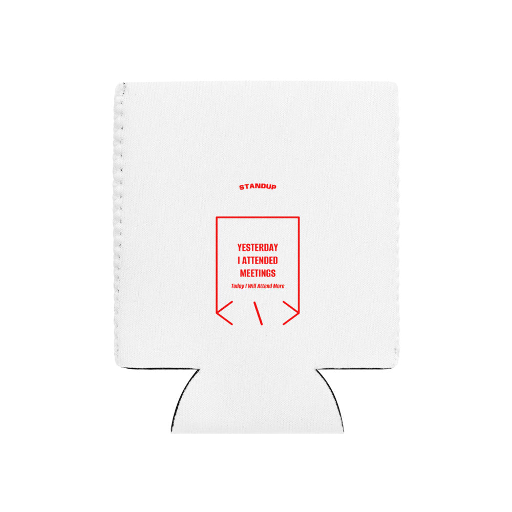 Yesterday I Attended Meetings — White Red back mockup