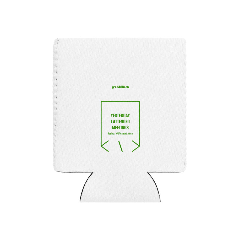 Yesterday I Attended Meetings — White Green back mockup