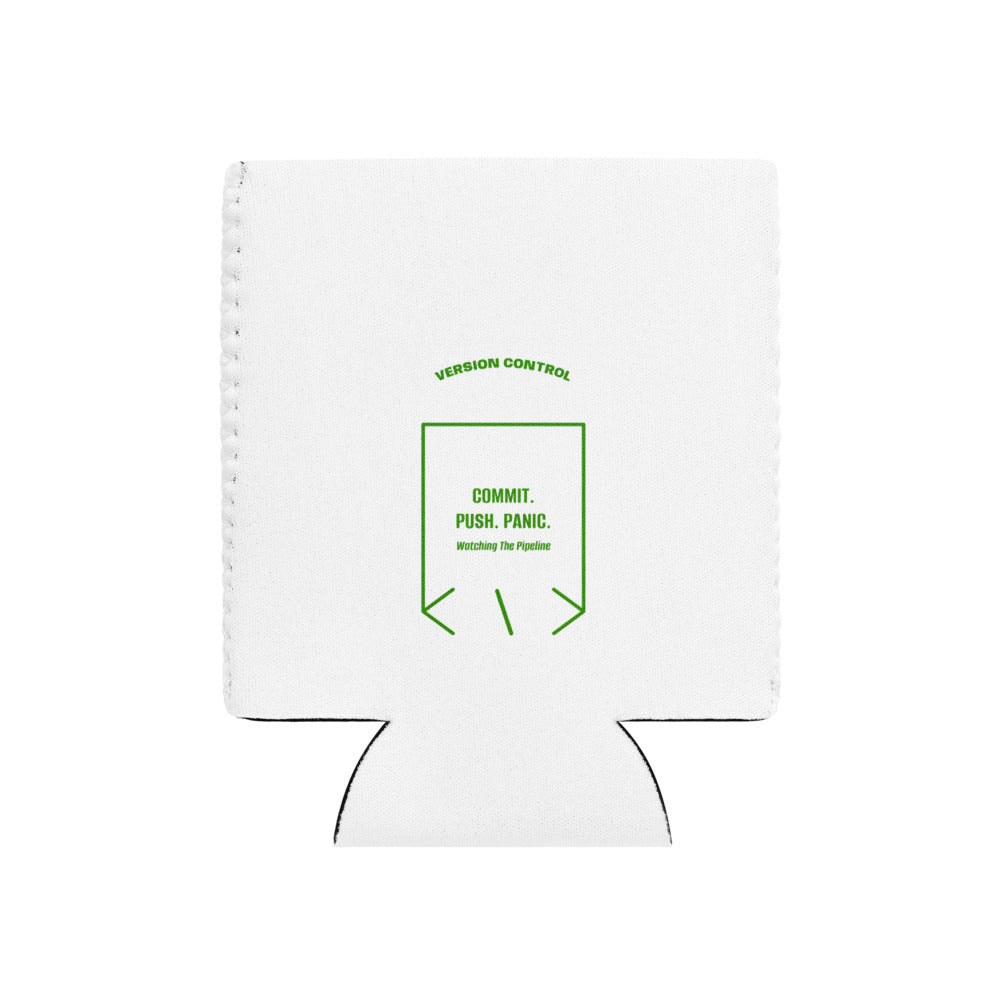 Commit. Push. Panic. — White Green back mockup