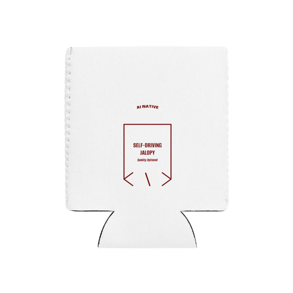 Self-Driving Jalopy — White Maroon back mockup