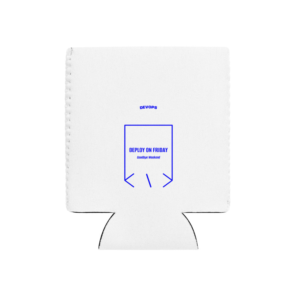 Deploy On Friday — White Blue back mockup