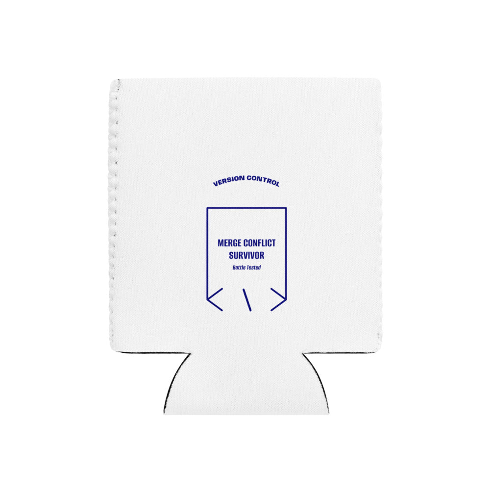 Merge Conflict Survivor — White Navy back mockup