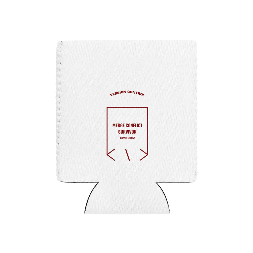 Merge Conflict Survivor — White Maroon back mockup
