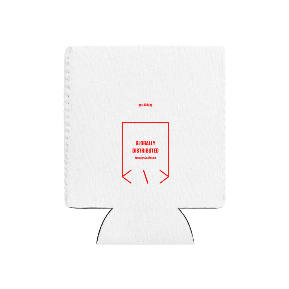 Globally Distributed — White Red back mockup