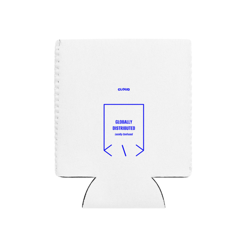 Globally Distributed — White Blue back mockup