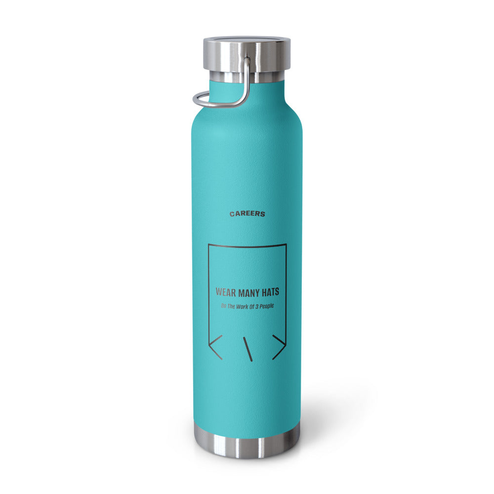 Wear Many Hats — Mint Green Black back mockup (22oz)