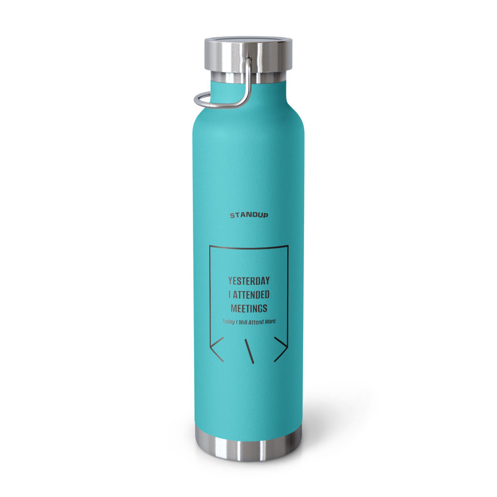 Yesterday I Attended Meetings — Mint Green Black back mockup (22oz)