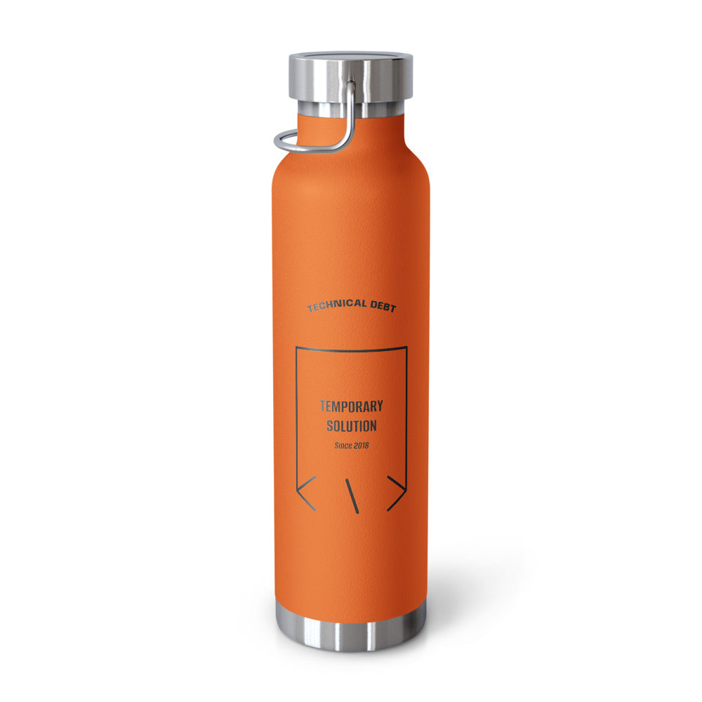 Temporary Solution — Orange Black back mockup (22oz)