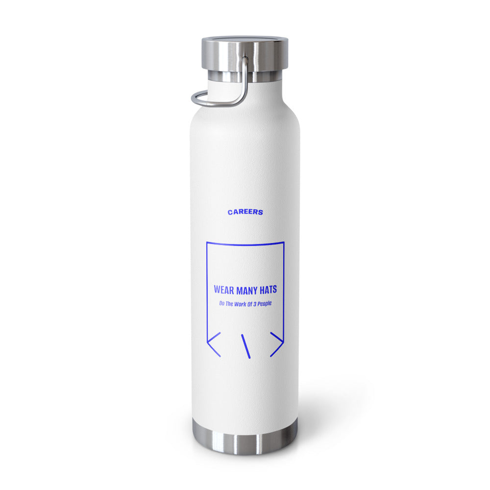 Wear Many Hats — White Blue back mockup (22oz)