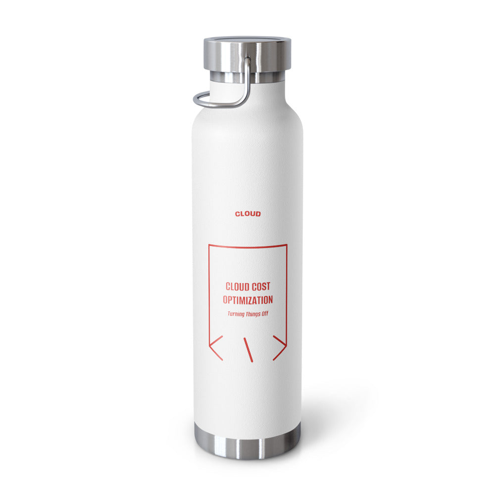 Cloud Cost Optimization — White Red back mockup (22oz)