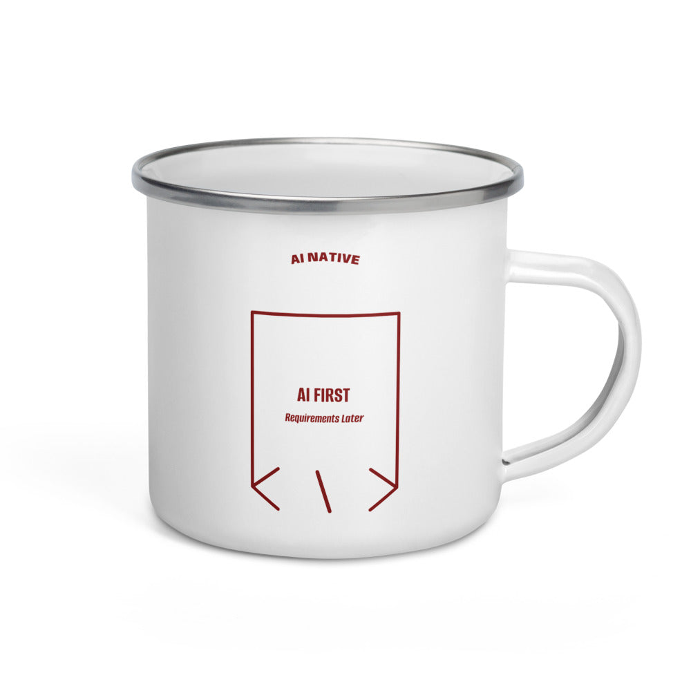 AI First — White Maroon back mockup (12 oz)
