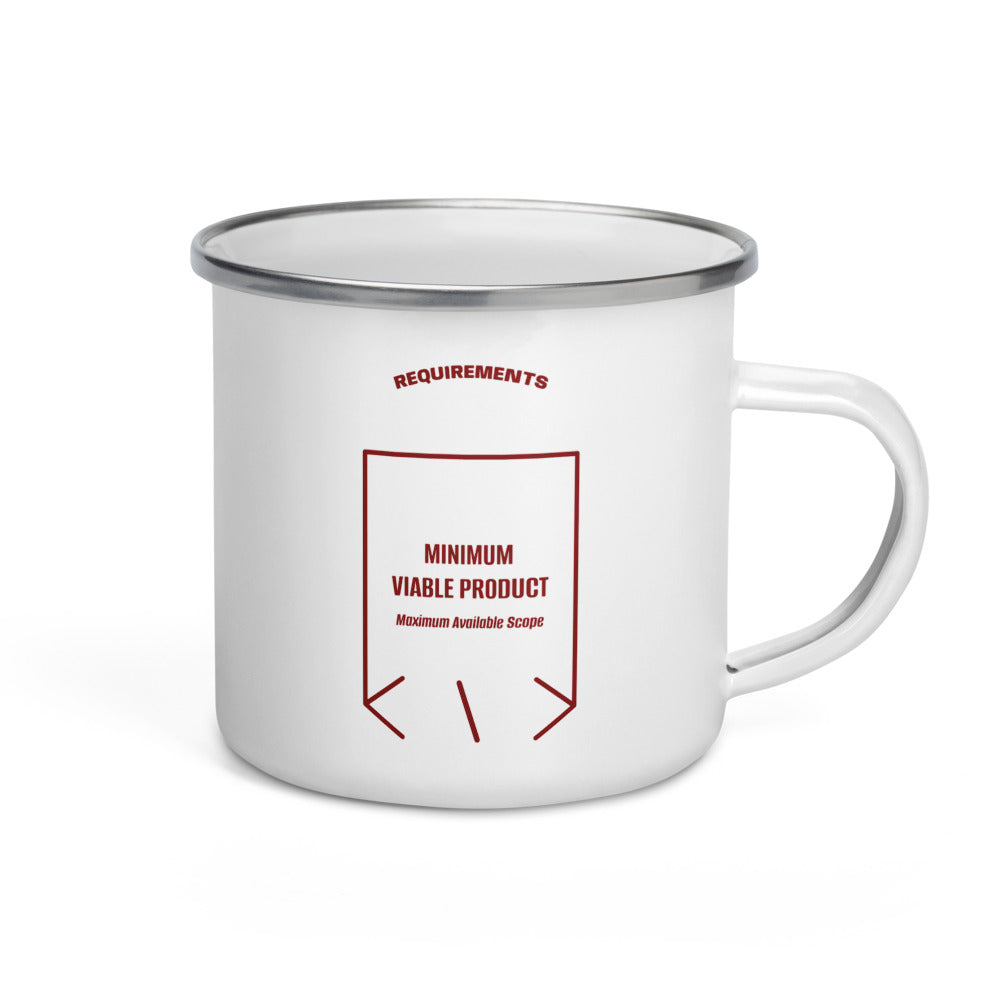 Minimum Viable Product — White Maroon back mockup (12 oz)