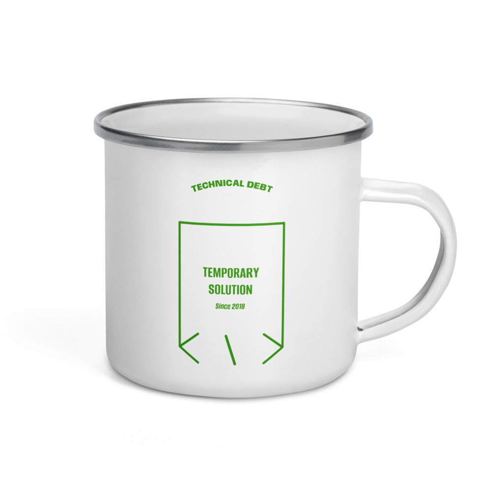 Temporary Solution — White Green back mockup (12 oz)