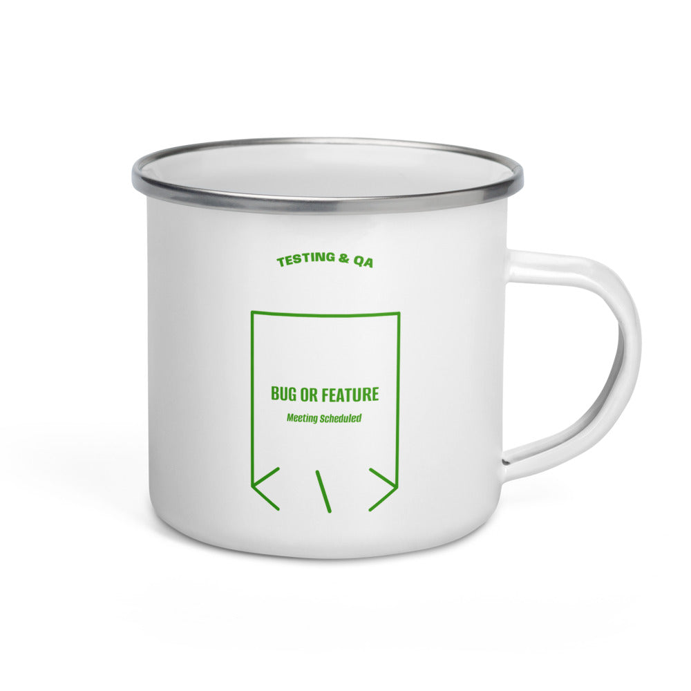 Bug Or Feature — White Green back mockup (12 oz)
