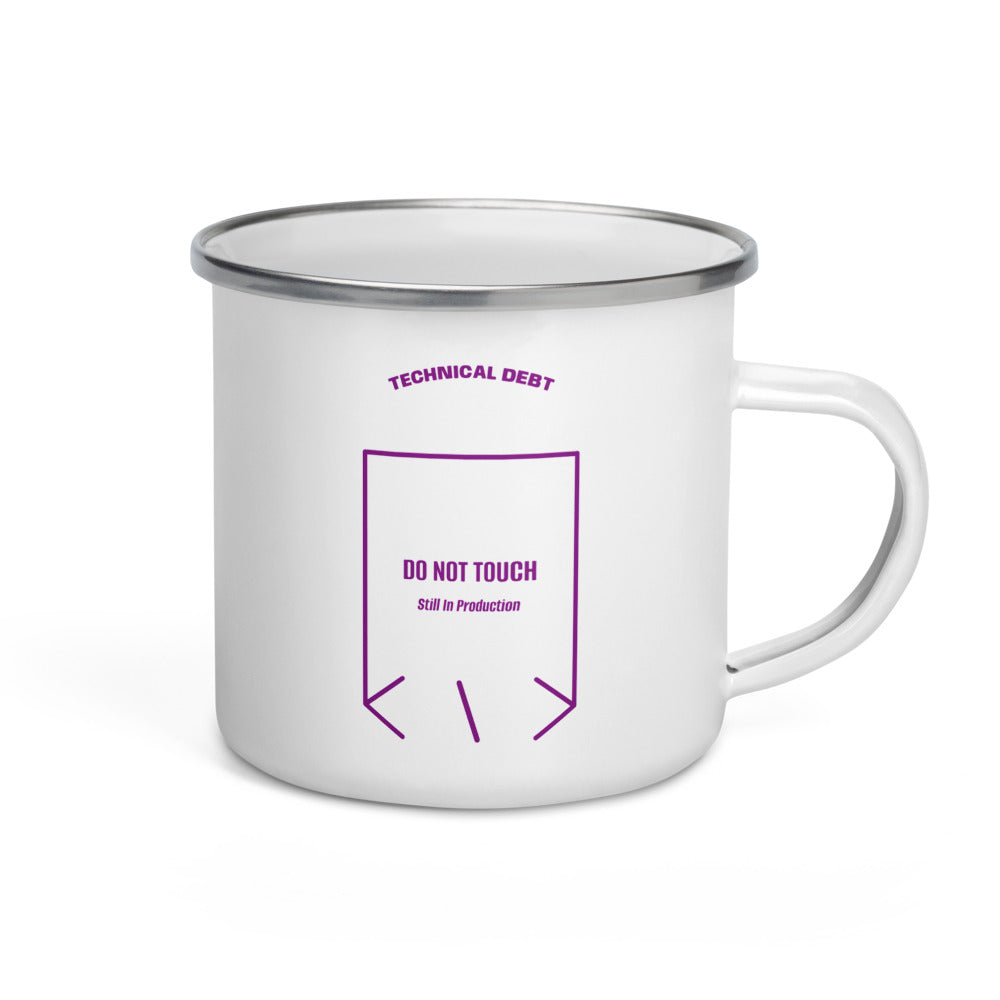 Do Not Touch — White Purple back mockup (12 oz)