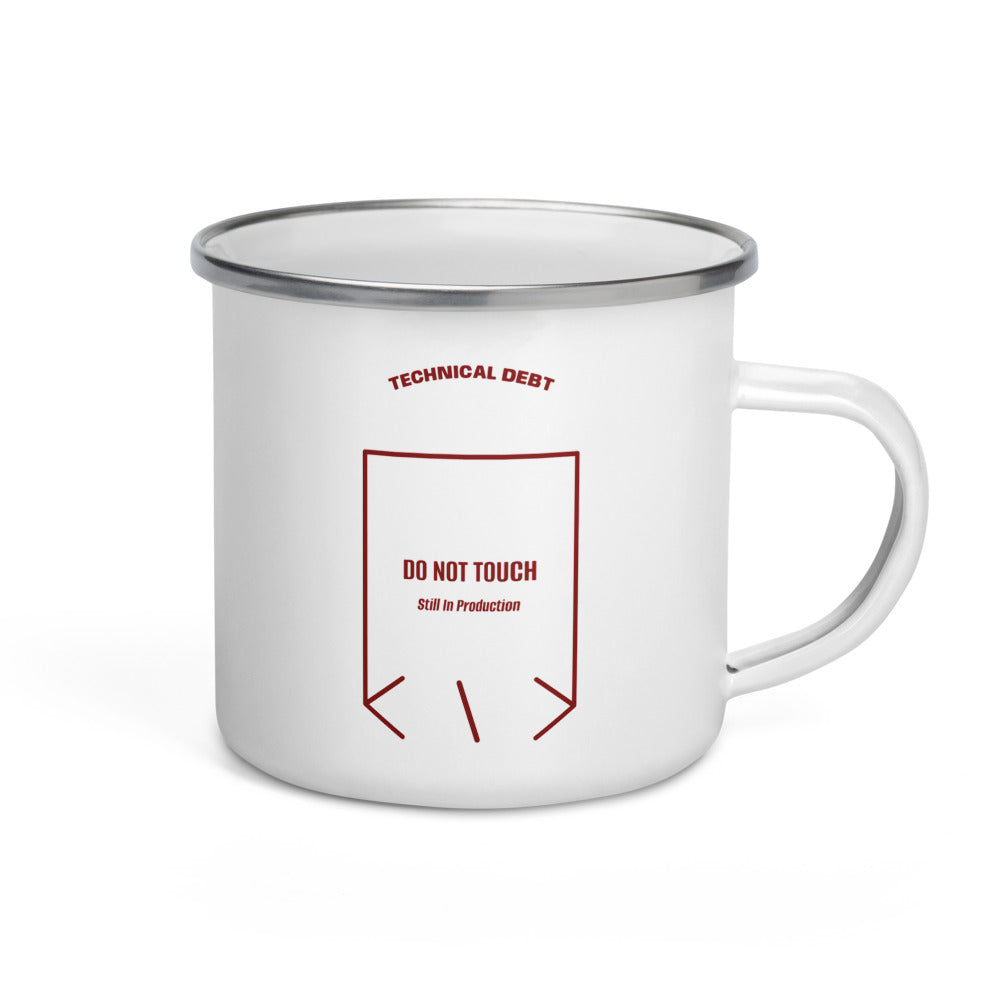 Do Not Touch — White Maroon back mockup (12 oz)