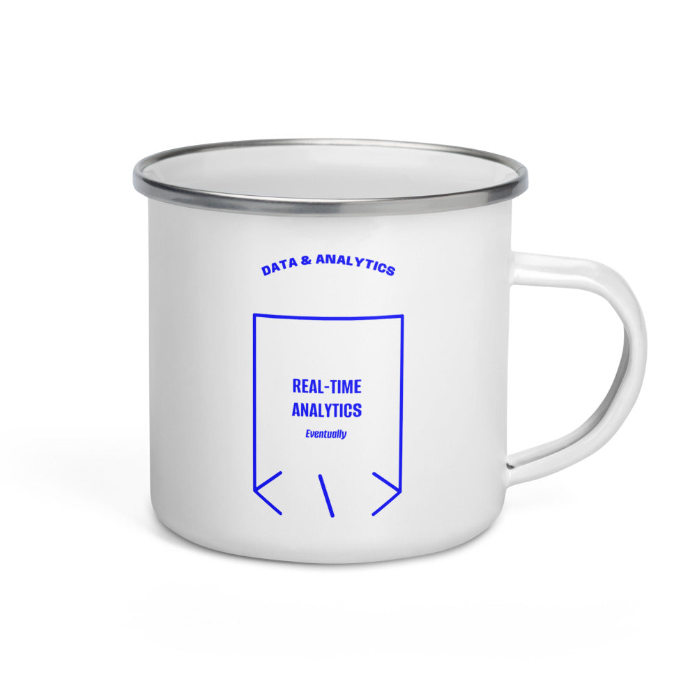 Real-Time Analytics — White Blue back mockup (12 oz)
