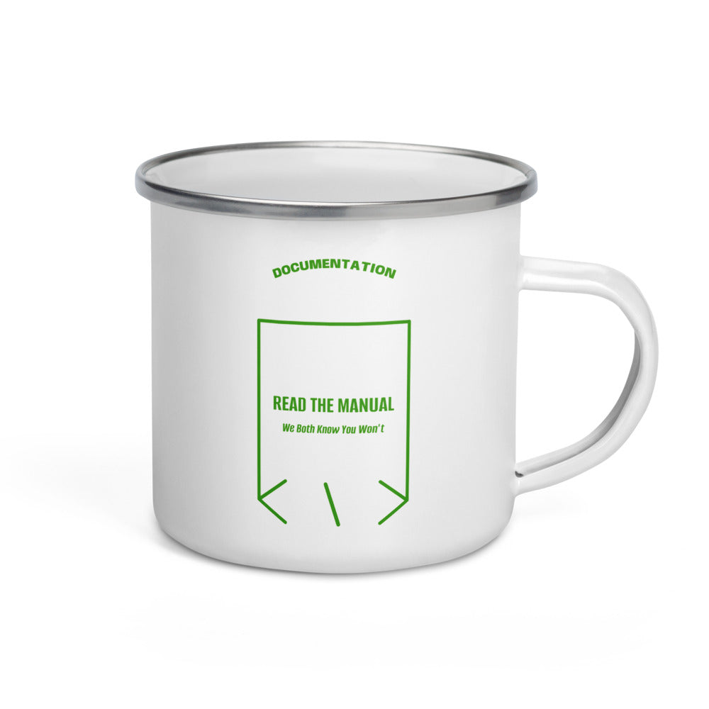 Read The Manual — White Green back mockup (12 oz)