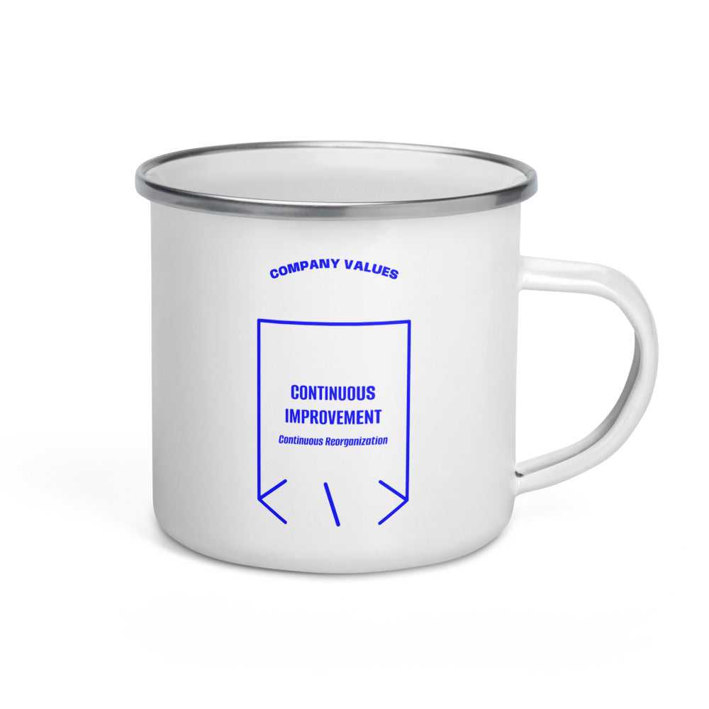 Continuous Improvement — White Blue back mockup (12 oz)