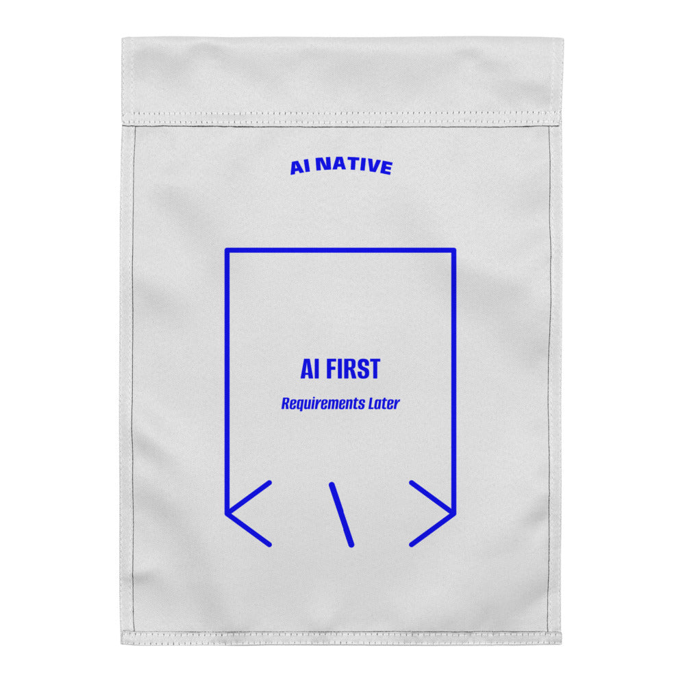 AI First — White Blue back mockup