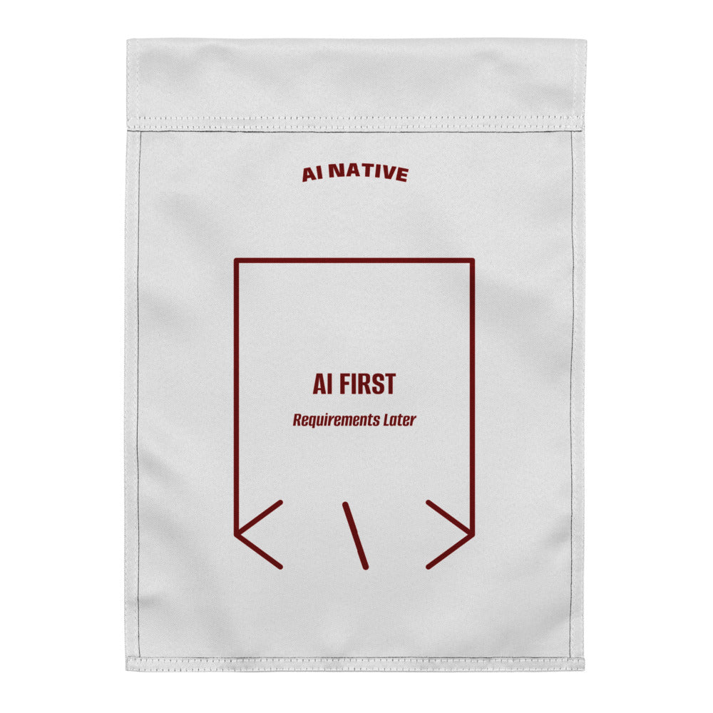 AI First — White Maroon back mockup