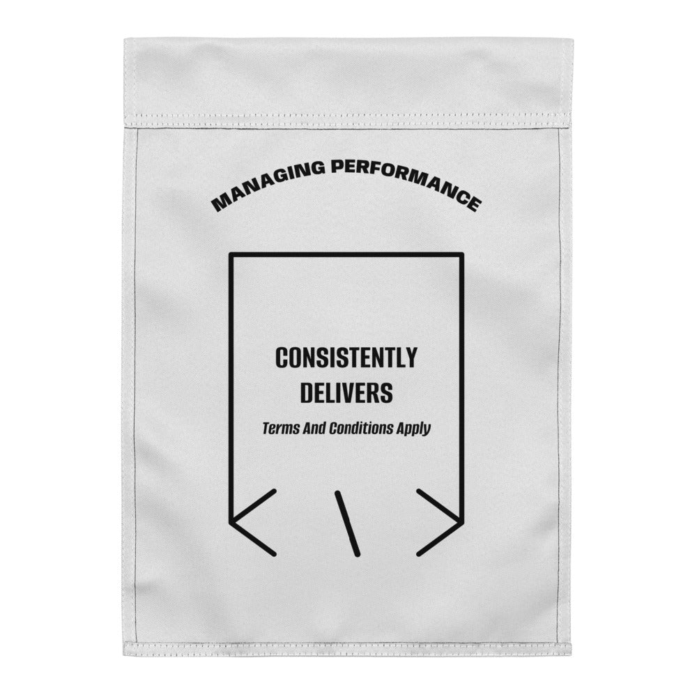 Consistently Delivers — White Black back mockup