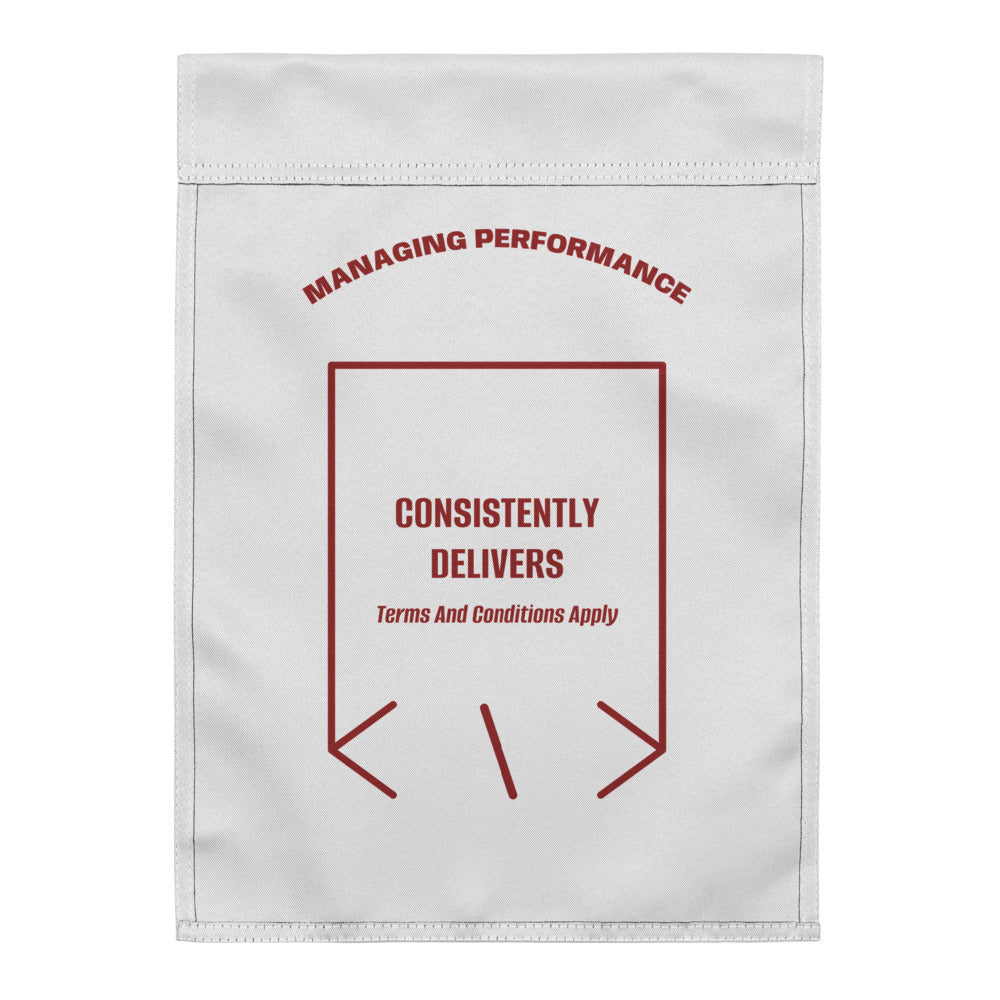 Consistently Delivers — White Brown back mockup