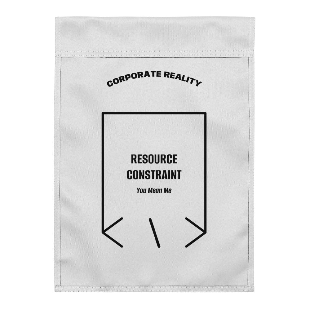 Resource Constraint — White Black back mockup