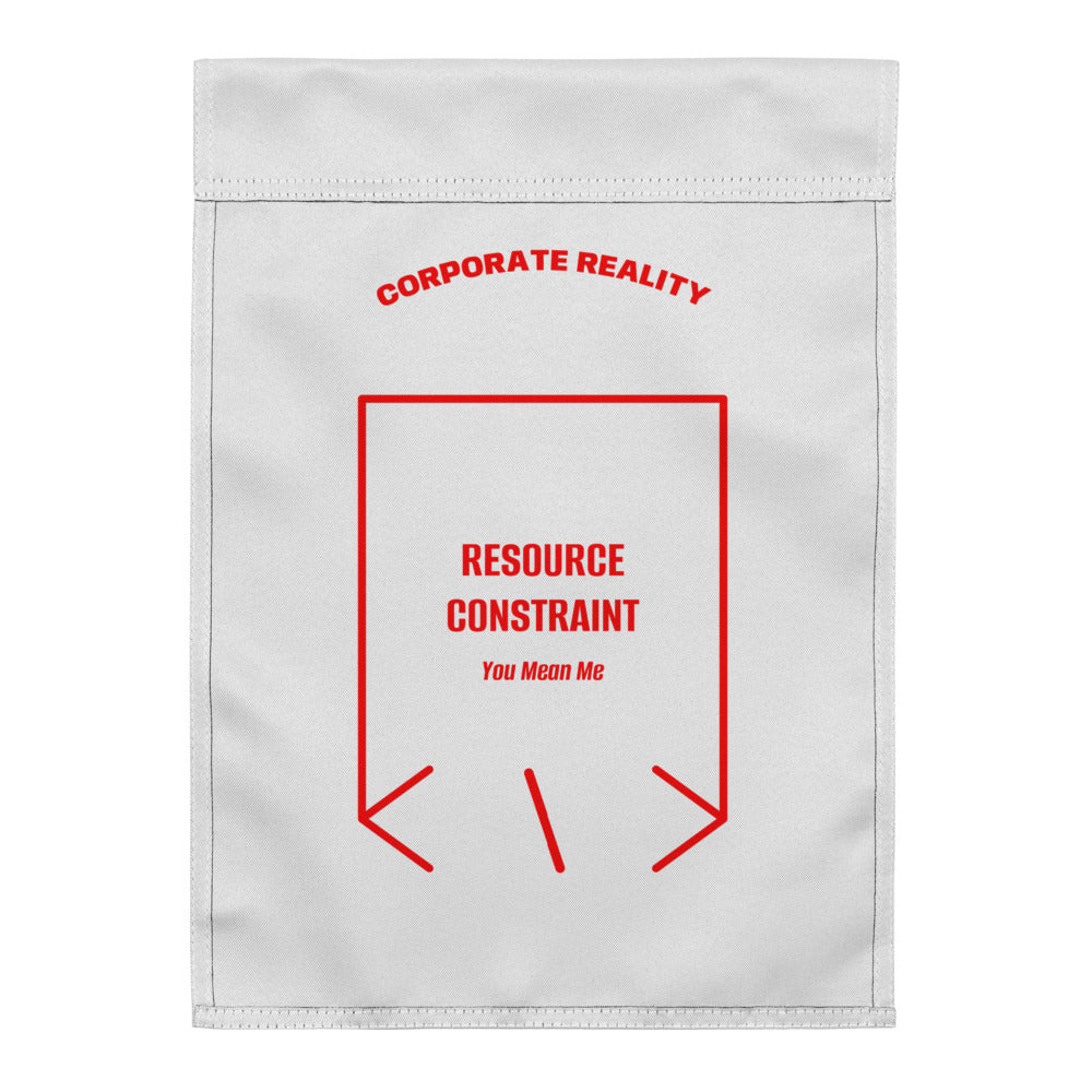 Resource Constraint — White Red back mockup