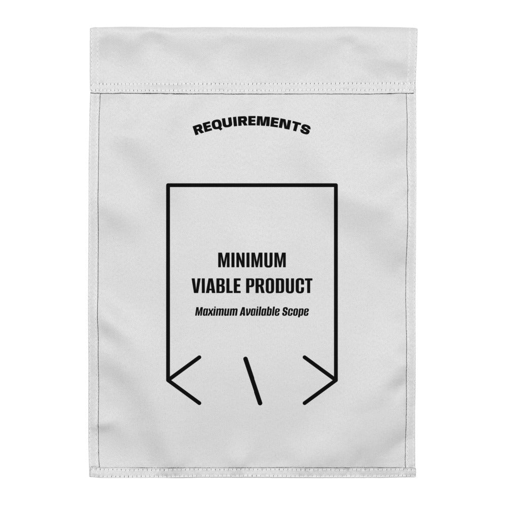 Minimum Viable Product — White Black back mockup