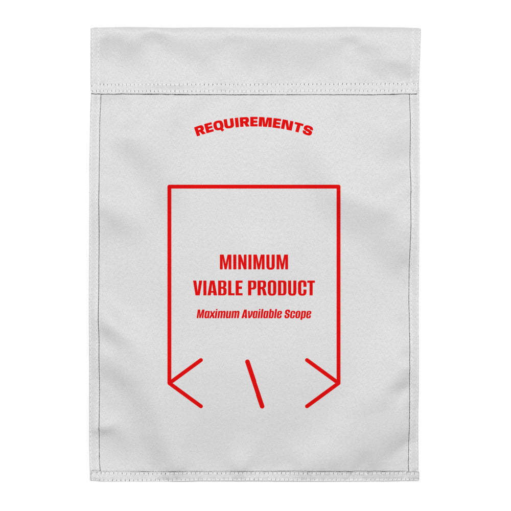 Minimum Viable Product — White Red back mockup