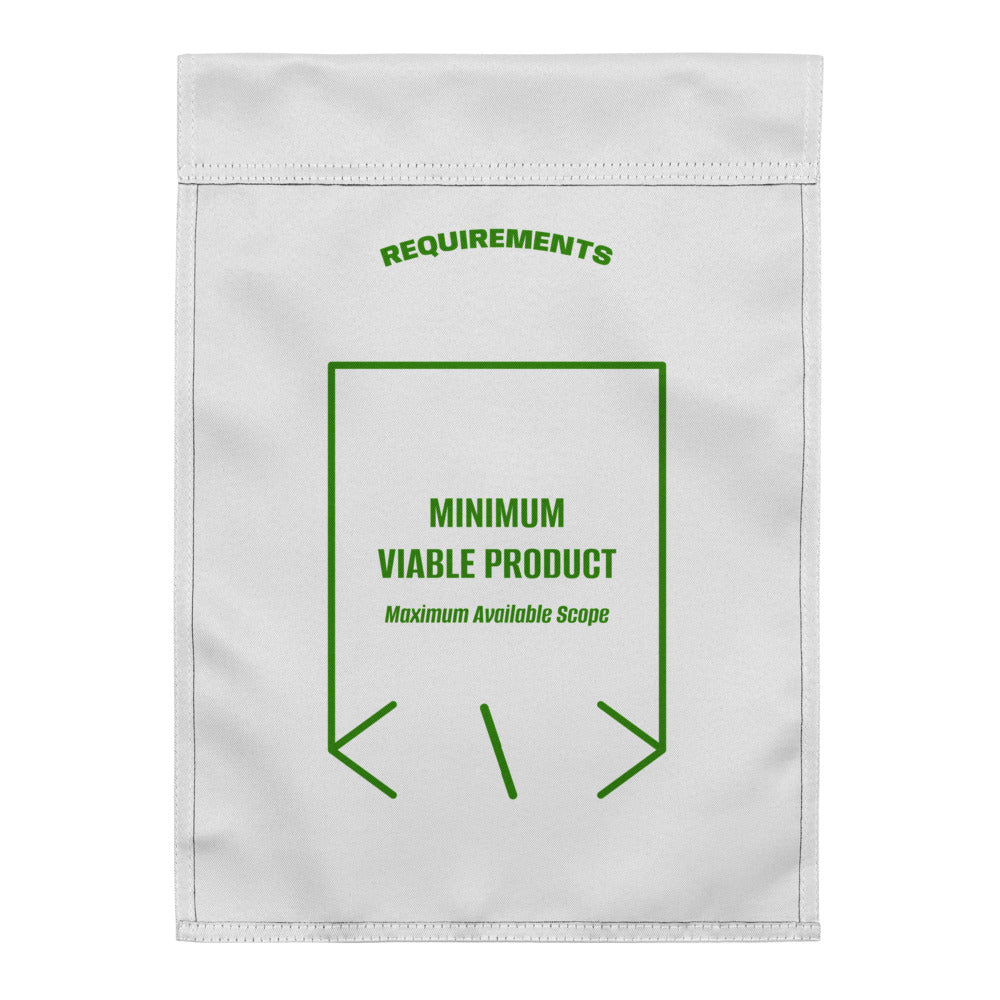 Minimum Viable Product — White Green back mockup