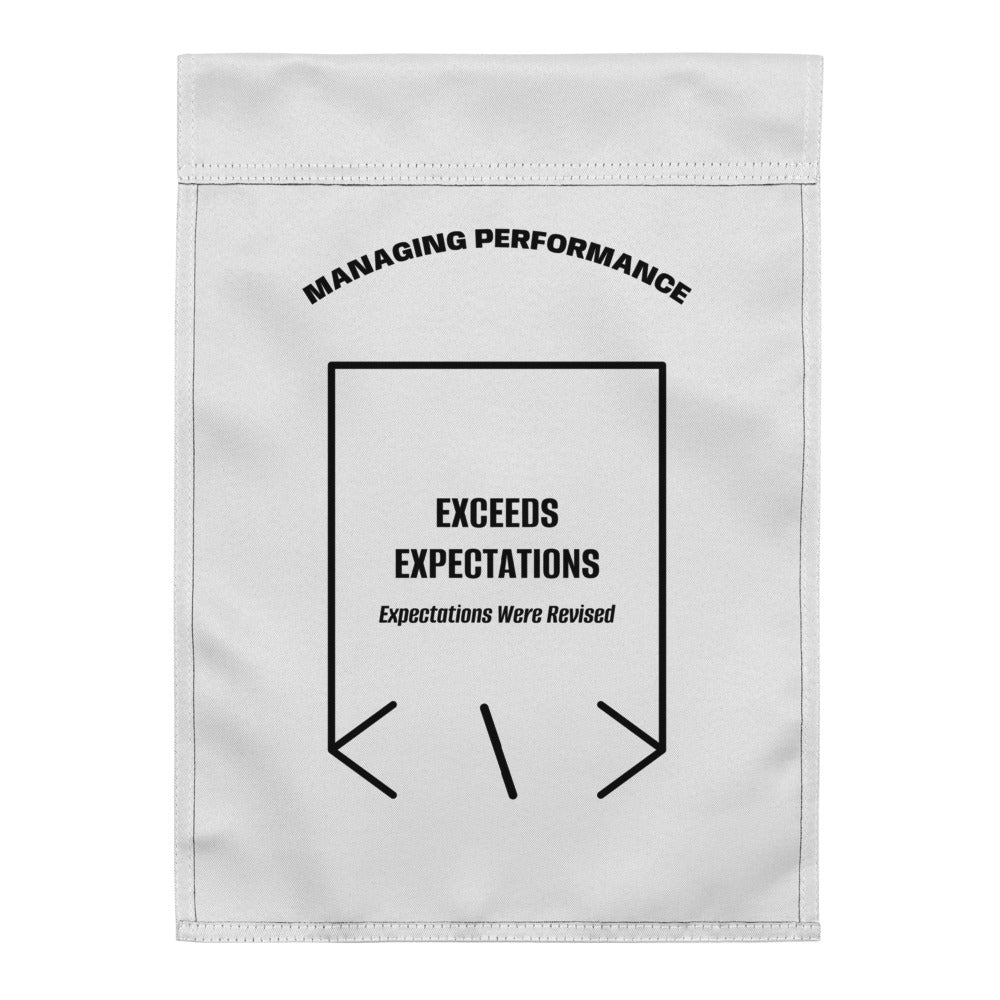 Exceeds Expectations — White Black back mockup