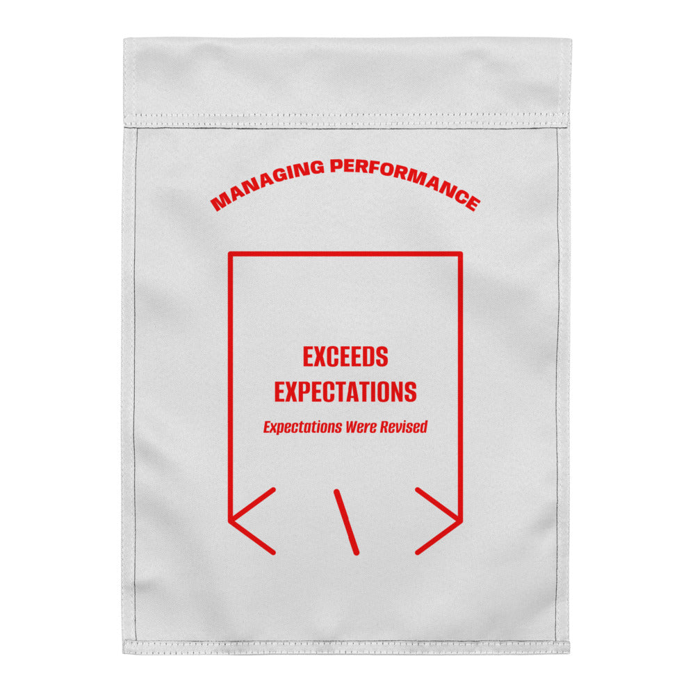 Exceeds Expectations — White Red back mockup
